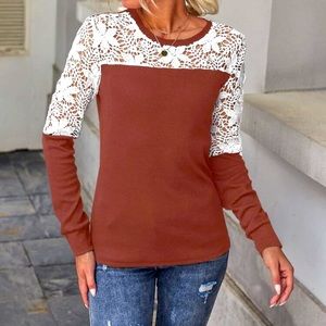(NWOT) 
Lace insert long sleeve tee